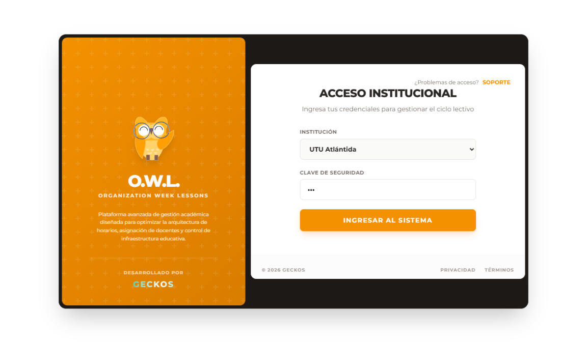 Plataforma web educativa y sistema de gestión de turnos para OWL